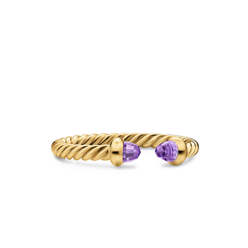 David Yurman Micro Cablespira® Flex Open Ring in 18K Yellow Gold