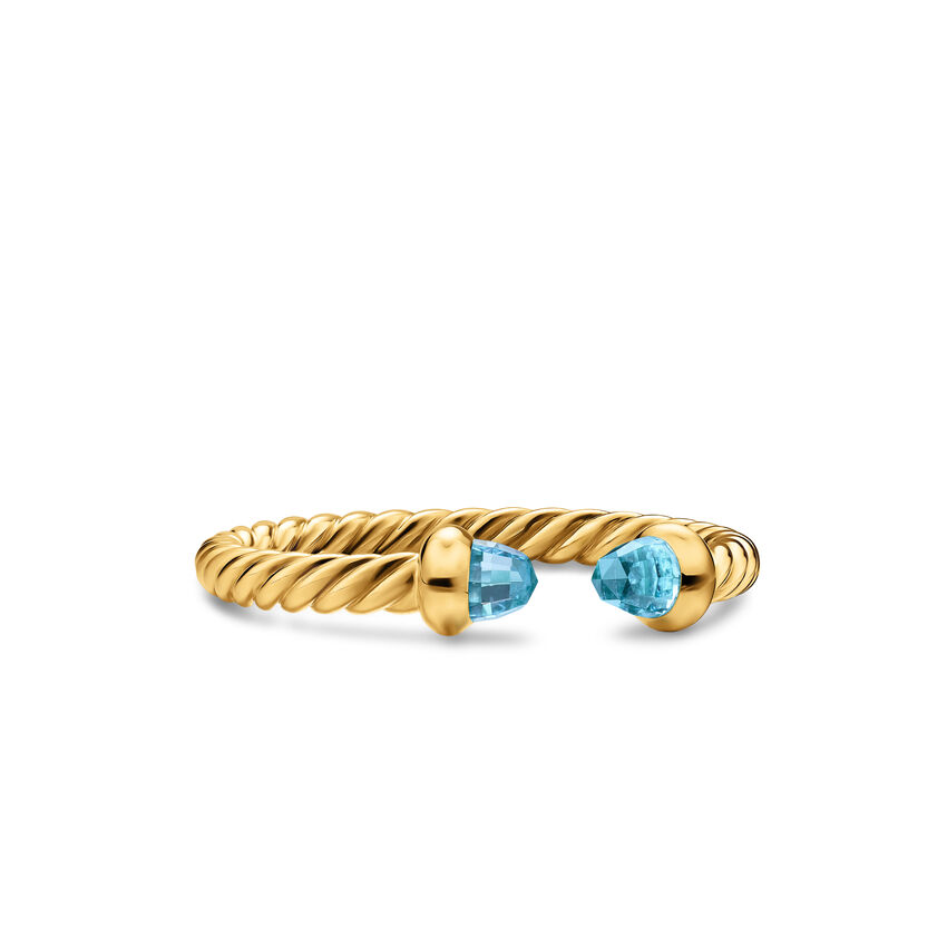 David Yurman Micro Cablespira® Flex Open Ring in 18K Yellow Gold