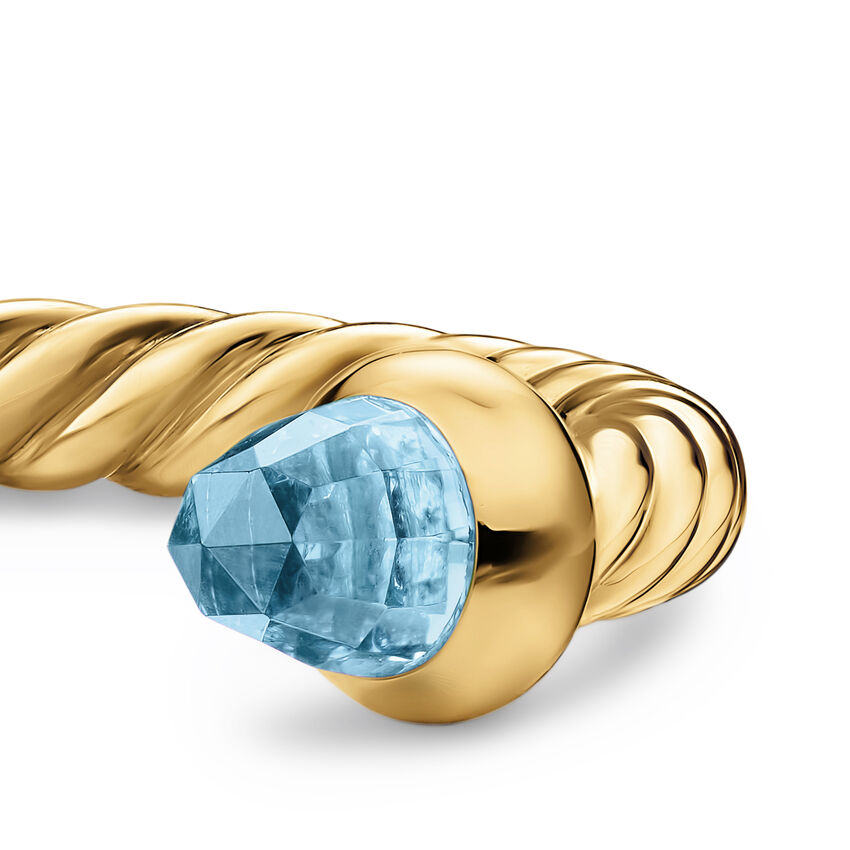 David Yurman Micro Cablespira® Flex Open Ring in 18K Yellow Gold